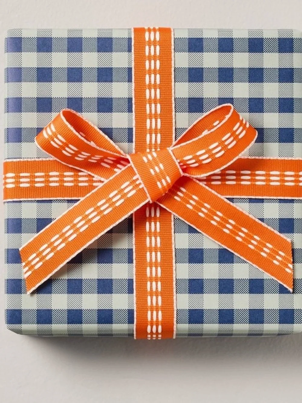 Hearth and Hand Blue Gingham wrapping paper 30 square ft